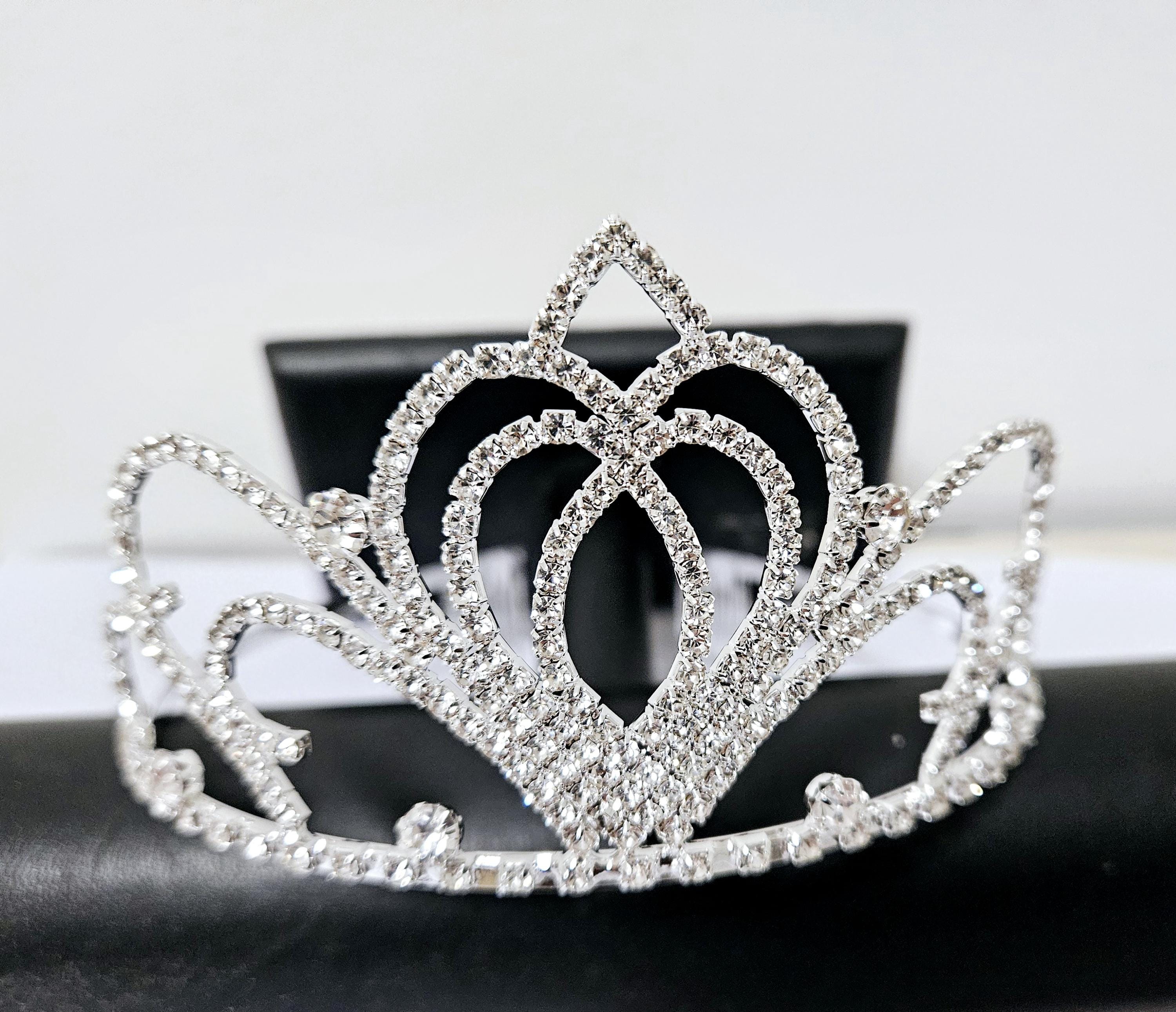 Clear Crystal Rhinestone‎ Silver tone Comb Tiara Silver Tiara Comb - Etsy main image 3