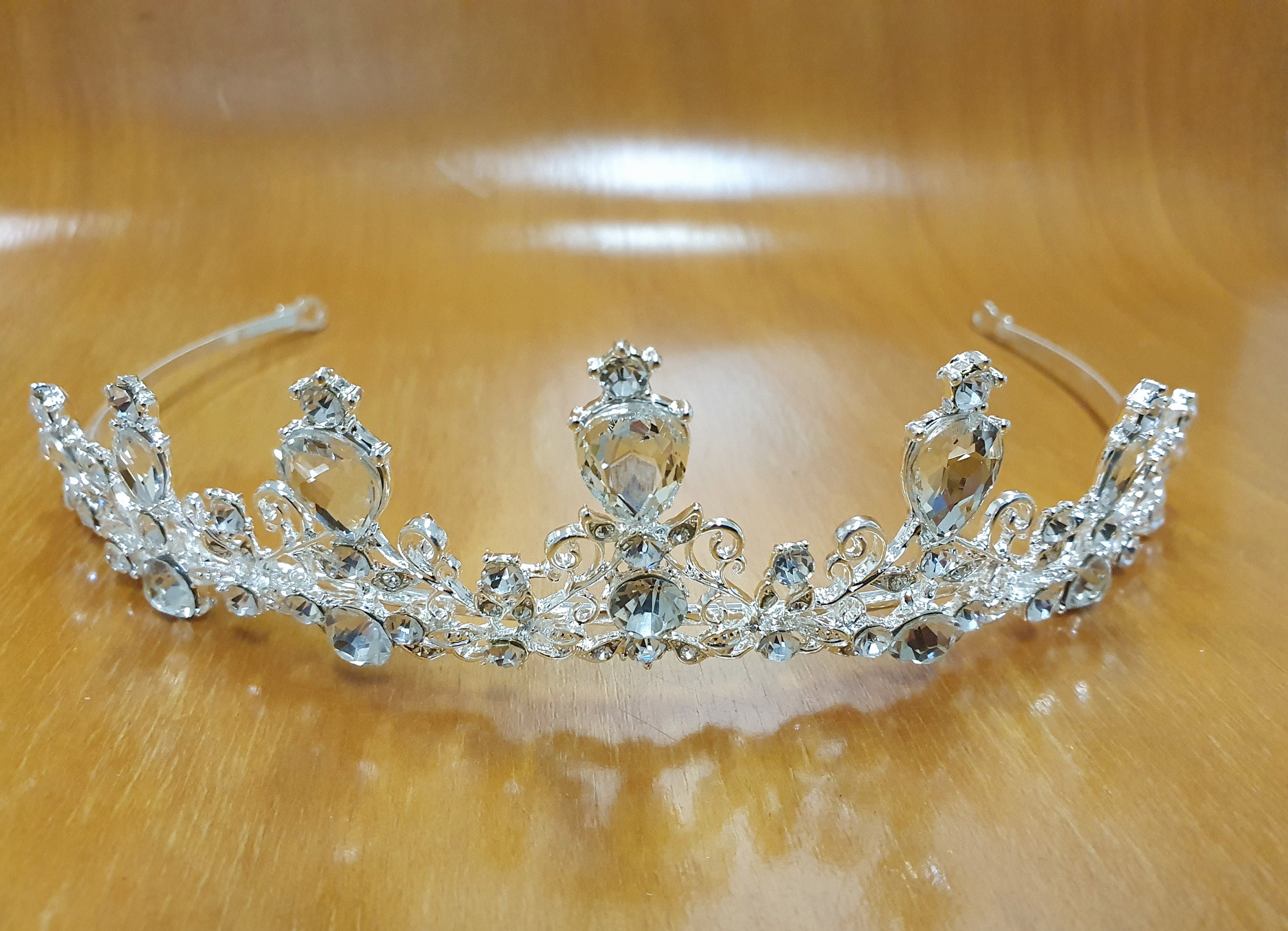 Wedding Bridal Party Prom Silver Tiara Headband Shine  display picture 1