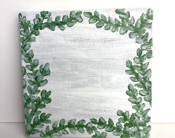 Mini original painting with eucalyptus frame - personalizable and customizable