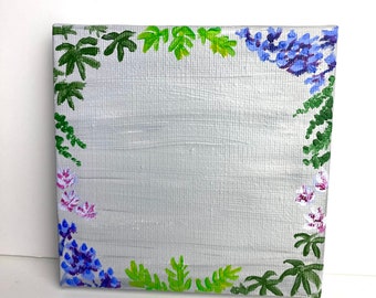 Mini original painting with succulents frame - personalizable and customizable