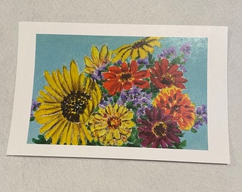 Sunflower bouquet print