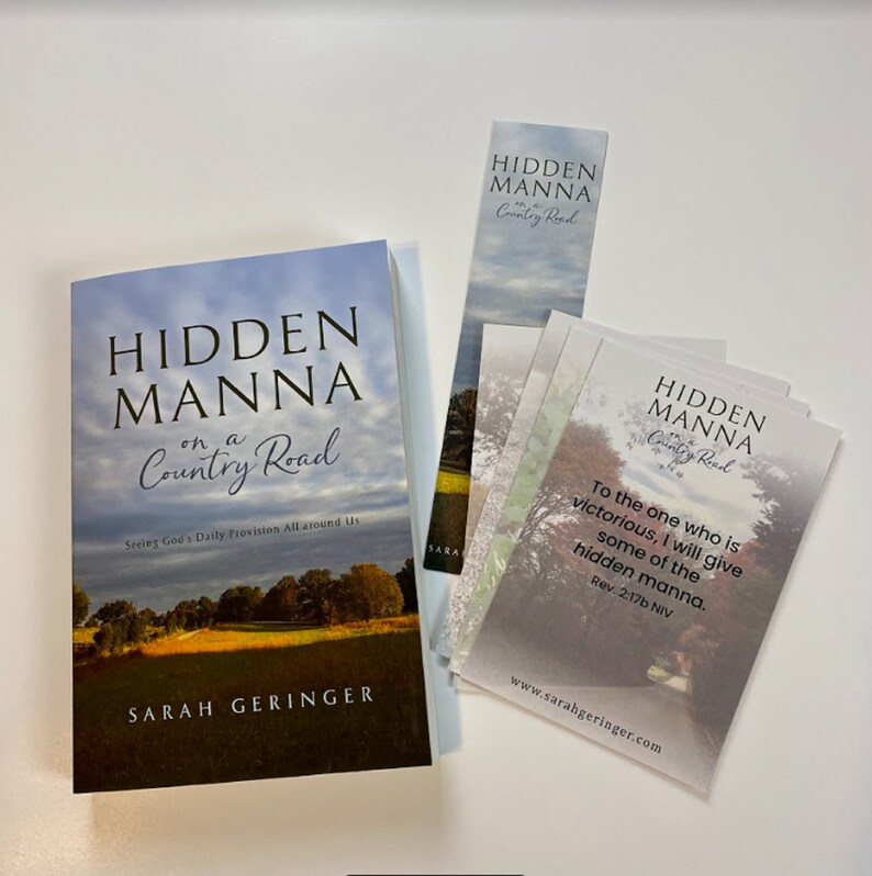 Hidden Manna on a Country Road personally signed book with bookmark and scripture cards image 1