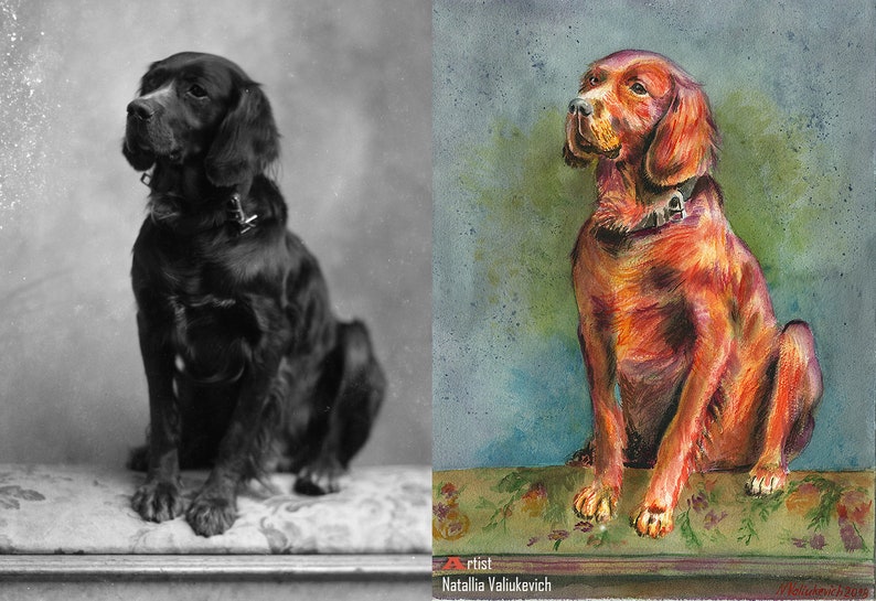 Original art Custom portrait Painting From Photo Custom Watercolor Pet Portrait Commission work Painting dog Hire an artist