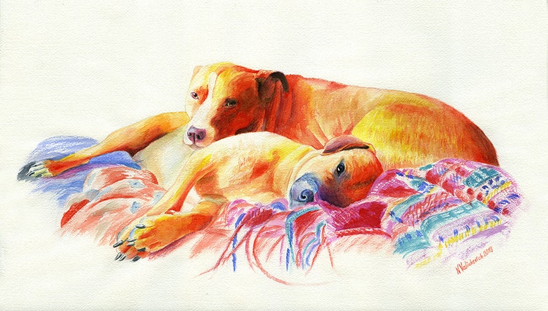 Original art Custom portrait Painting From Photo Custom Watercolor Pet Portrait Commission work Painting dog Hire an artist