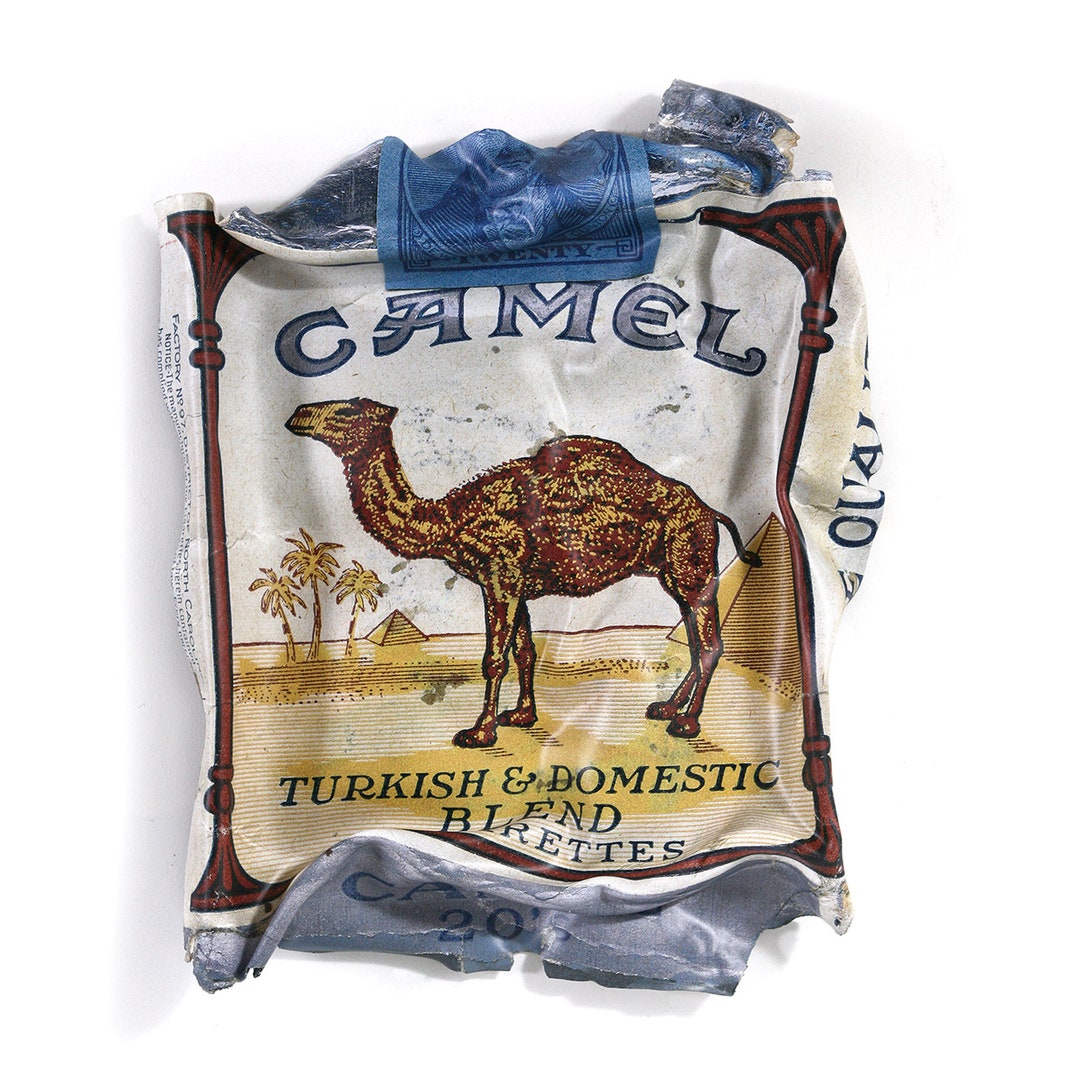 camel cigarette box alpha Metal Case, Hold 16 Cigarette Vintage Copper Cigarette Case Smoking Boxes, Portable Waterproof (Color : Brass, Size : 9.5x7cm) : Health & Household CAMEL CIGARETTE BOX 3D Sculpture