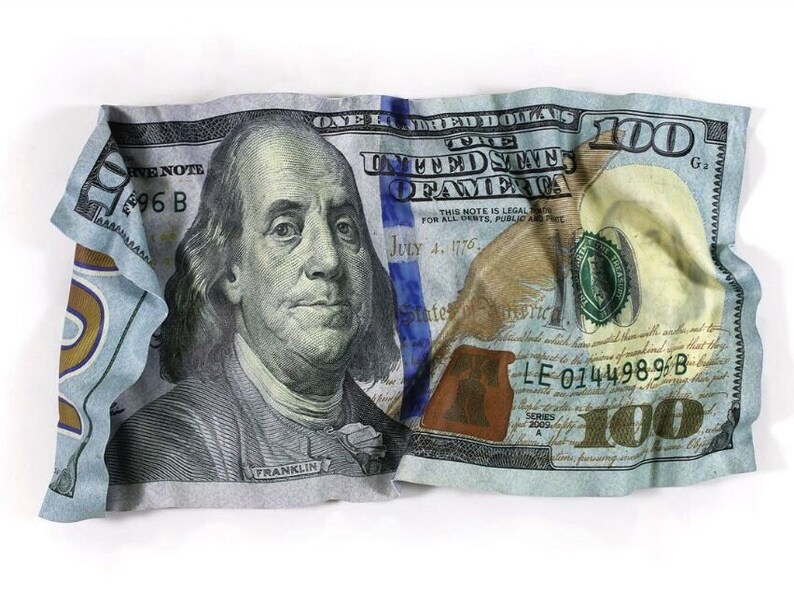 Money Art 3D Dollar Bill Sculpture 2sided Fold Version Etsy