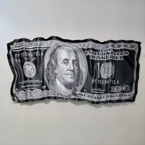 Money Art 3D Dollar Bill Sculpture - Black