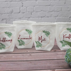 Lichtbeutel Mutmacher, Lichterbeutel, Mutmacher, Geschenk, für LED Kerzen, Tischdeko, Deko Licht, Deko Zuspruch, Hoffnung, Mut, Kraft,