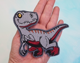 Patch Dino gray school bag school child patches