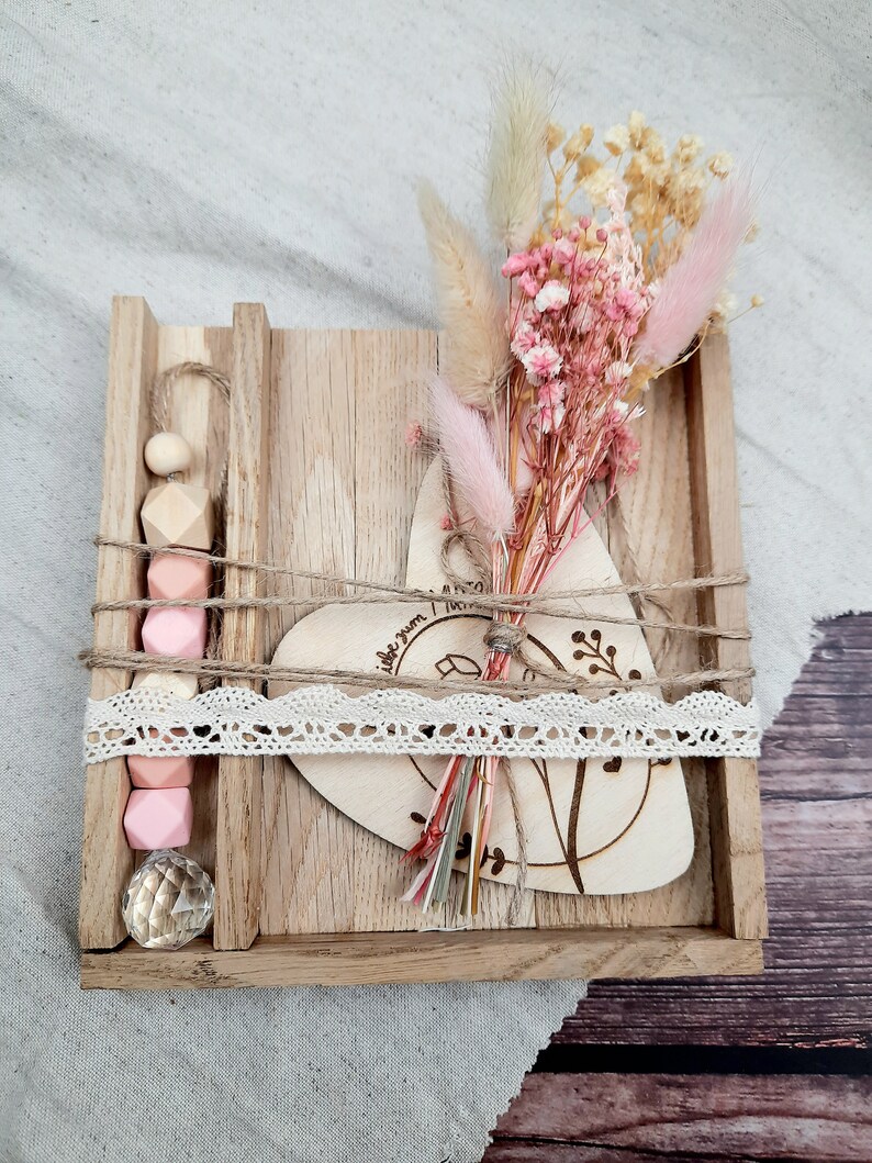 Gift set with dried flowers for Mother's Day image 1