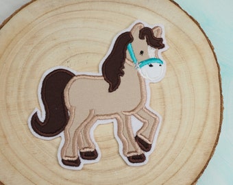 Application patch horse brown school bag school child patches