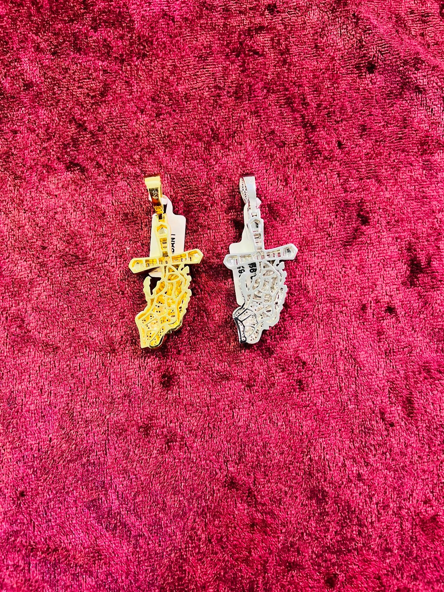 Neue Elegante 14K Goldkette - Solitaire CZ Anhänger