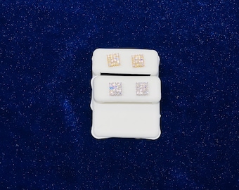925 Sterling Silver 0.68CTW VS.D Color Moissanite Diamond Studs Earrings