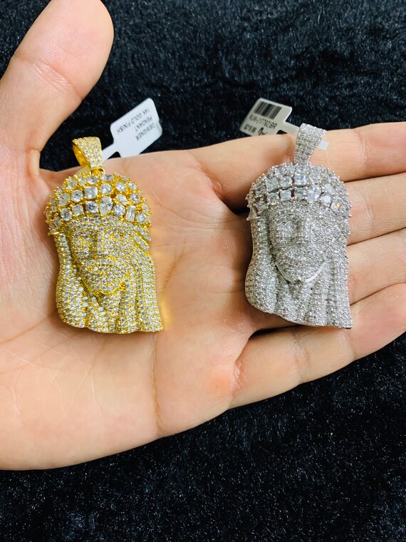 Religious Jesus Face Head Pendant Charm 