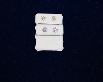 925 Sterling Silver 0.43CTW VS.D Color Moissanite Diamond Studs Earrings