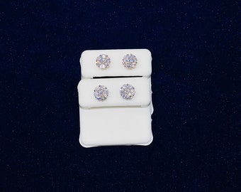 925 Sterling Silver 1.25CTW VS.D Color Moissanite Diamond Studs Earrings