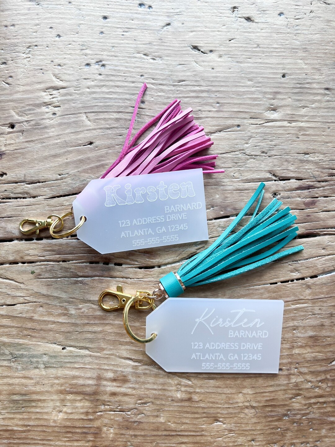 Custom Luggage Tag for Suitcase Bag Charm Luggage Tag Engraved Etsy