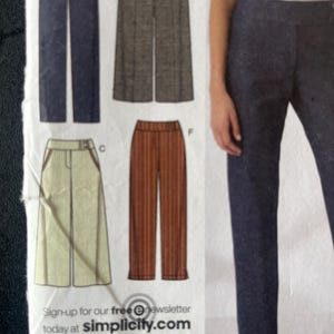 Simplicity 3686 Pants Pattern for Women's Wide Leg Pants Sewing Pattern ...