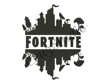 9 Size Fortnite Silhouette machine embroidery designs | Etsy