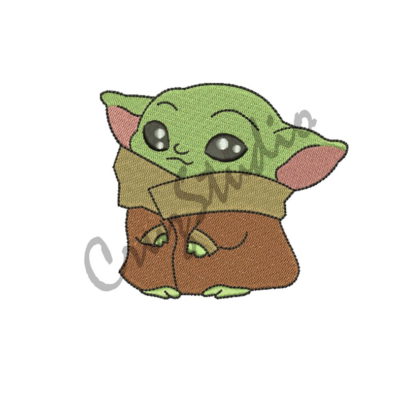 5 size baby yoda embroidery designs  etsy