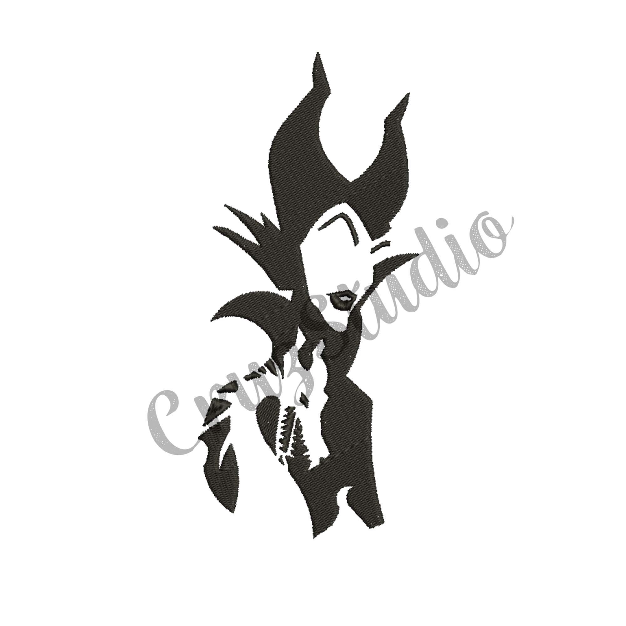 5 Size Maleficent Silhouette Machine Embroidery Designs Etsy Il Fullxfull.2035355695 Kvny