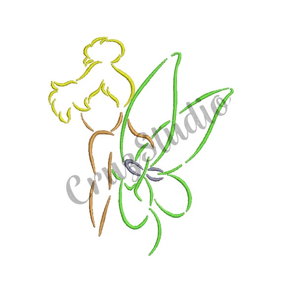 9 Size Tinkerbell embroidery designs Etsy