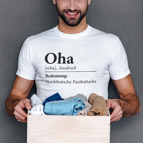 T-Shirt Oha Norddeutsche Panikattacke Moin Nordsee Ostsee Norden Herren Unisex