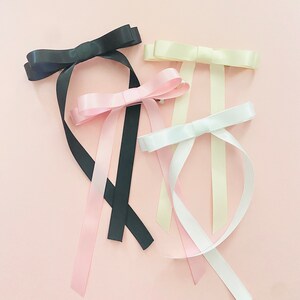 Satin Bows, Skinny bow, Satin Ribbon, Coquette, Ribbon Bows, Hair Bow, Hair Bows, Girly, Bows, Girls, Toddler girl, Women Bows, Neutral bows