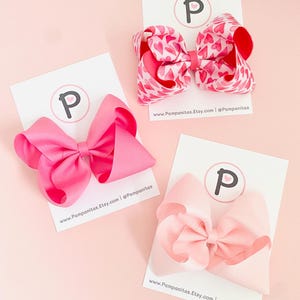 Big bow, Boutique bow, Classic bows, Heart pattern, Hair bow, Jojo bow, Hair bows for girls, Girls Bows, Bow for Toddler, Baby Girl