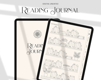 Diario de lectura digital: Seguimiento de lectura, plantilla de revisión (PDF)