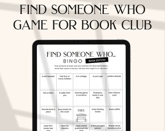 Juego de bingo del club de lectura: Actividad para romper el hielo (Descarga digital)