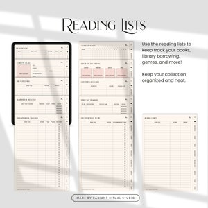 Digital Reading Journal: Book Tracker, Review Template (PDF) - Etsy