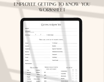 Hoja de trabajo para conocer a sus empleados: encuesta imprimible (PDF rellenable)