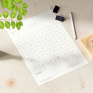 30 Day Challenge Printable | Goal Tracker | Habit Tracker | 30 Day Challenge Tracker Printable