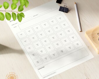 Seguimiento del reto de 30 días imprimible: Seguimiento de objetivos y hábitos (descarga digital)