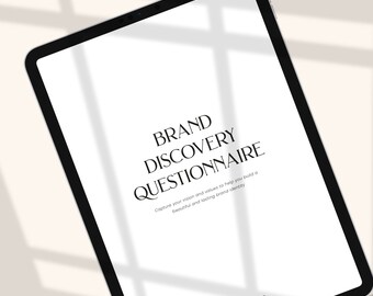 Plantilla de cuestionario de identidad de marca: Adobe Express e InDesign (PDF)