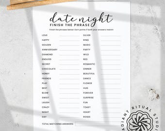 Juego para completar la frase: Actividad divertida para parejas (PDF imprimible)
