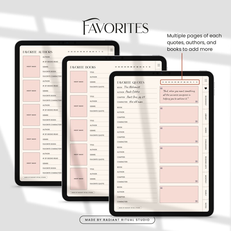 Digital Book Journal Reading Challenge Tracker, Printable Reading Log ...