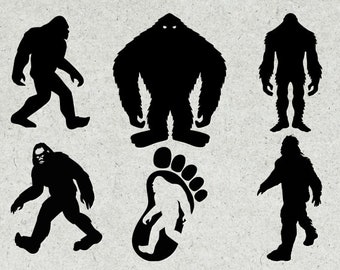 Big Foot Bundle, Sasquatch Bundle, Big Foot Clipart, Schneidedateien für Cricut Silhouette, Schneidedateien für Cricut & Schneidemaschine