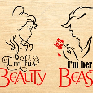 Soy su bella SVG, soy su bestia SVG, La Bella y la Bestia SVG, Bella SVG, Belleza SVG, SVG, PNG, EPS, clipart