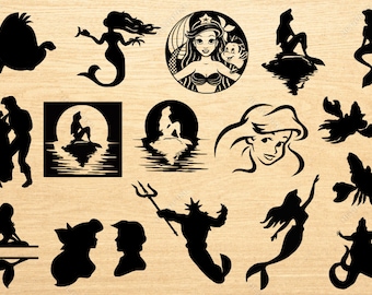 Mała Syrenka SVG, Ariel SVG, Syrenka SVG, Plik do cięcia Mała Syrenka, Mała Syrenka eps, Mała Syrenka png, clipart, svg