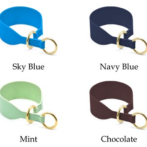 Wide Leather Hound Collar – Semi Slip, Sighthound Collar image 4