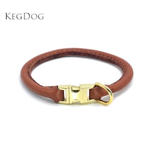 Quick-Release - Rolled Leather House Collar