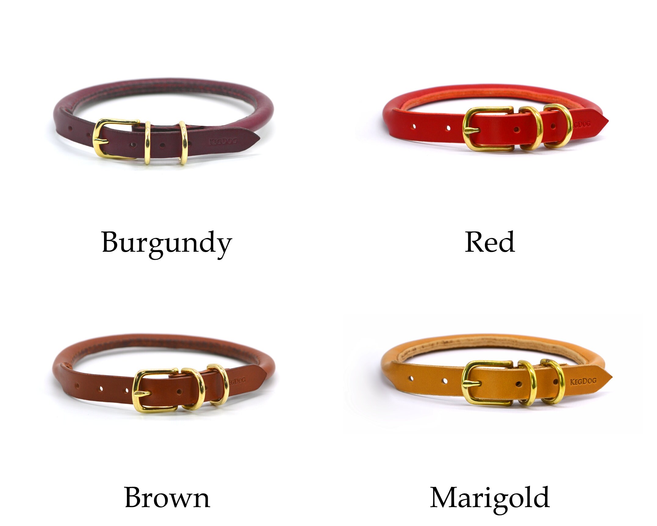 Green Rolled Leather Dog Collar With Buckle 2cm or 1.2cm Etsy UK