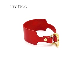 Wide Leather Semi Slip - 2 Inch Dog Collar - Hound Style