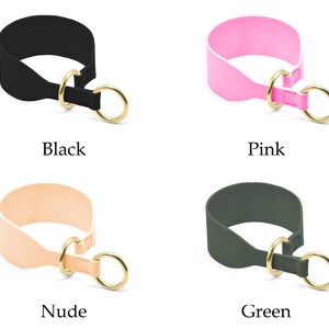 Wide Leather Hound Collar – Semi Slip, Sighthound Collar image 3