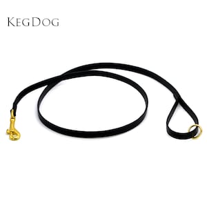 Small Breed & Puppy - Lightweight Black Leather Clip Leash
