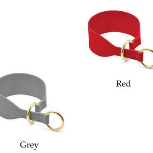 Wide Leather Hound Collar – Semi Slip, Sighthound Collar image 5