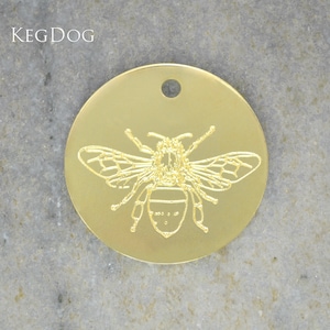 Honey Bee Dog Tag - Personalised ID Disc Engraving