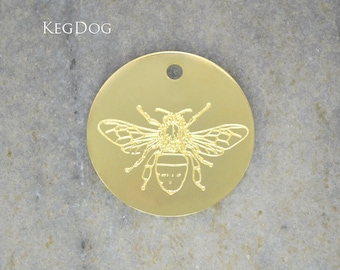 Honey Bee Dog Tag - Personalised ID Disc Engraving